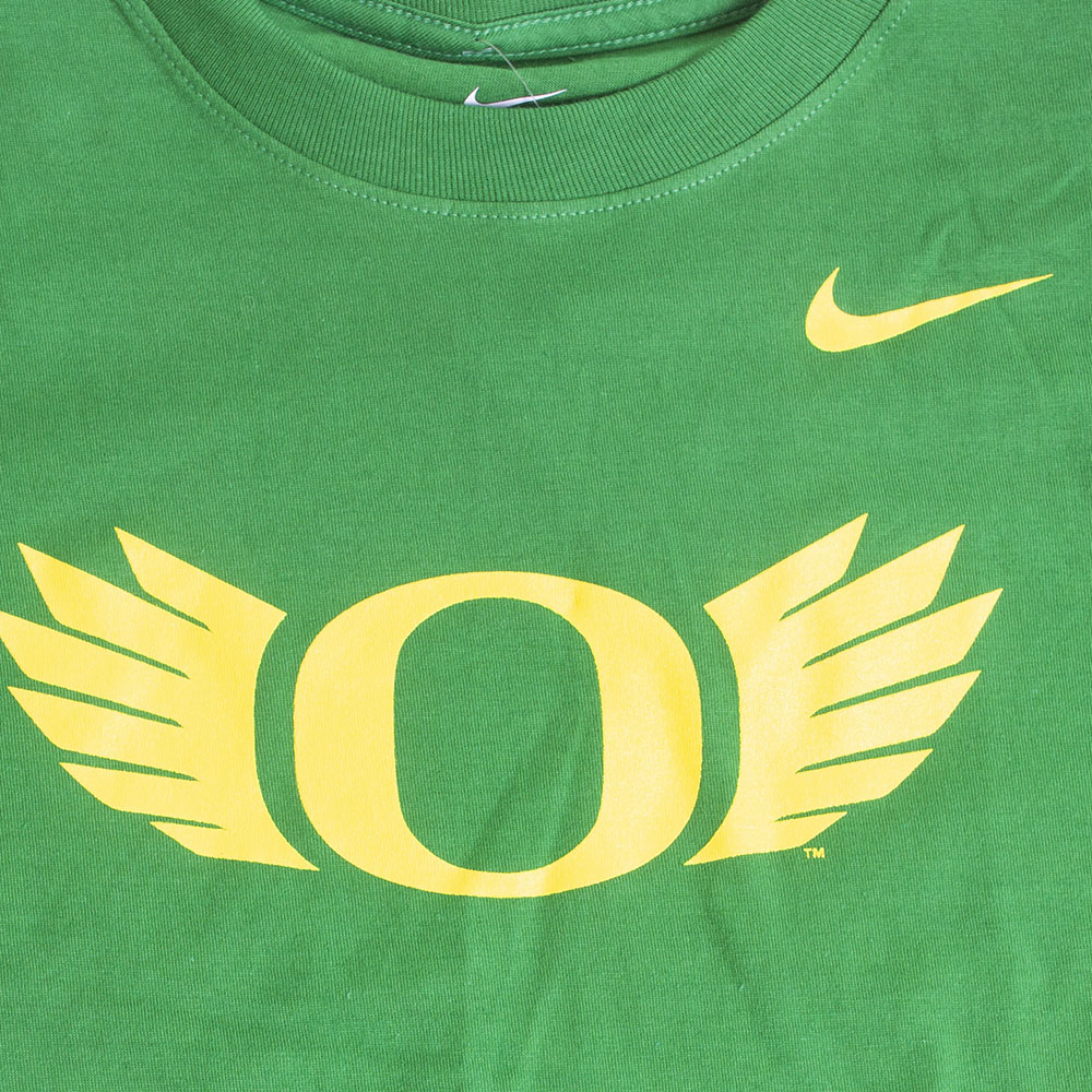 O Wings, Nike, Green, Crew Neck, Cotton, Kids, Youth, T-Shirt, 512618